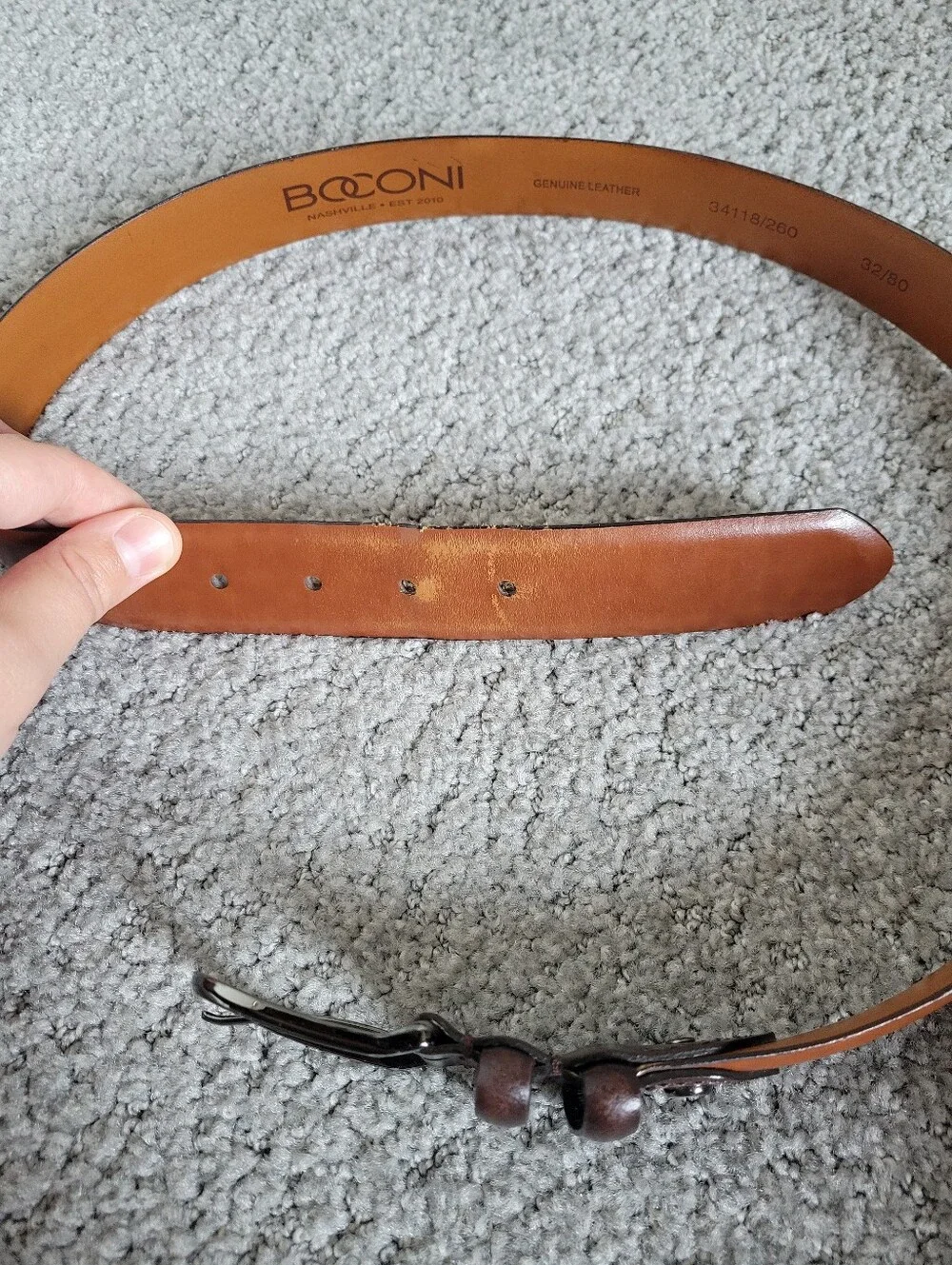 BOCONI USA Genuine Leather Belt Brown 32